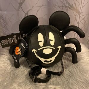 BNWT Loungefly x The Stitch Shoppe Mickey Mouse Glow in the Dark Spider Bag